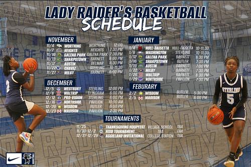 2023 GIRLS BASKETBALL SCHEDULE